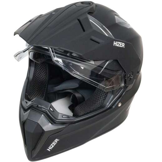 Шлем мото мотард HIZER J6808 №5 (L) matte black pitbikemarket.ru
