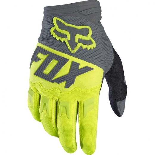Перчатки Fox Dirtpow flow yellow/grey M pitbikemarket.ru